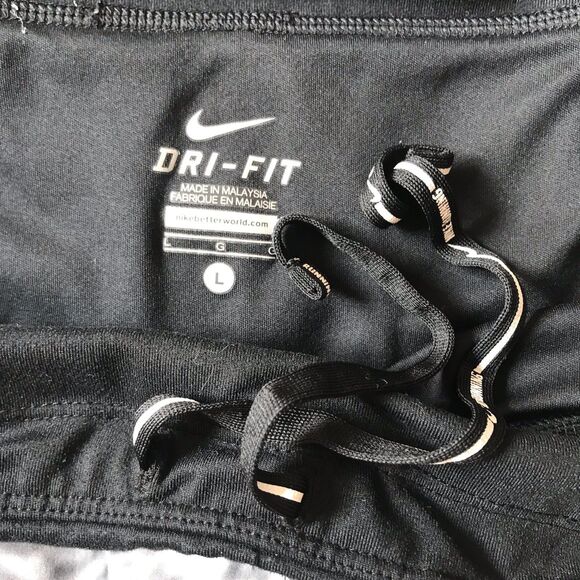 Nike Dri-Fit Running Shorts 811462 Black White Tie Dye Athletic Women's Large L - Picture 2 of 12